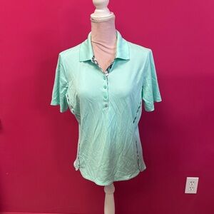 Izod Light Green Button Down Shirt for Women